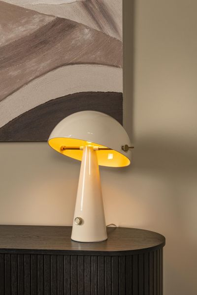 Lucide BARONE - Table lamp - Ø 38 cm - 1xE27 - Taupe - Vibes